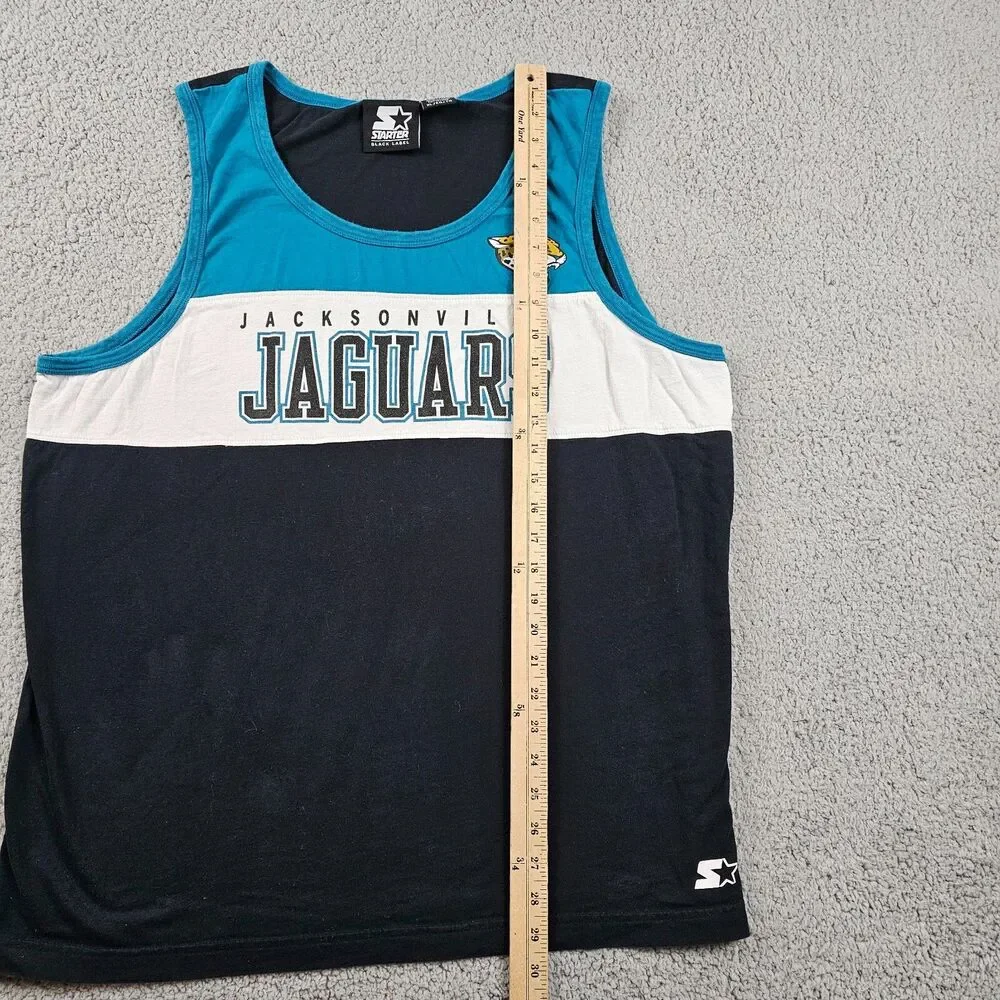 Jacksonville Jaguars Tank Top Mens XL Starter Black Label Colorblock NFL Casual